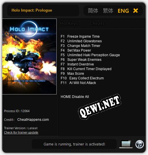 Holo Impact: Prologue: Читы, Трейнер +11 [CheatHappens.com]