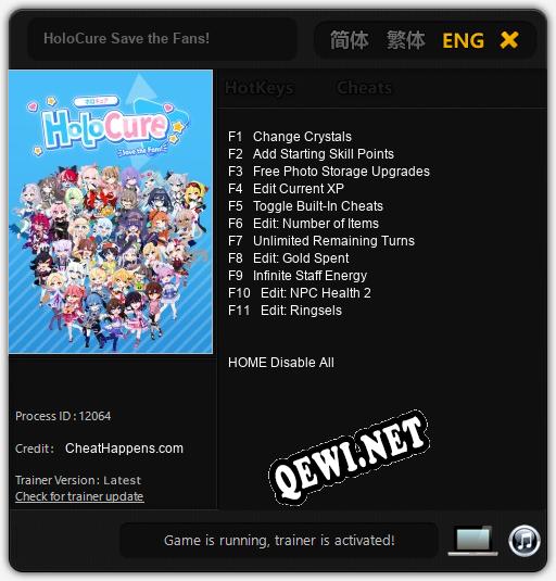 HoloCure Save the Fans!: Читы, Трейнер +11 [CheatHappens.com]