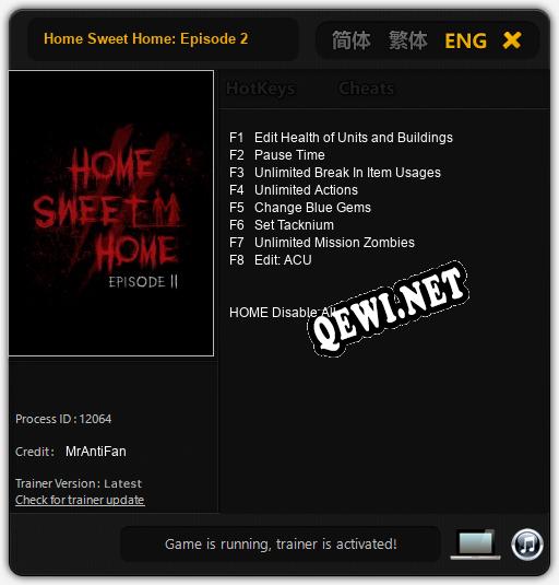 Home Sweet Home: Episode 2: ТРЕЙНЕР И ЧИТЫ (V1.0.52)