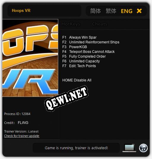 Hoops VR: Читы, Трейнер +7 [FLiNG]