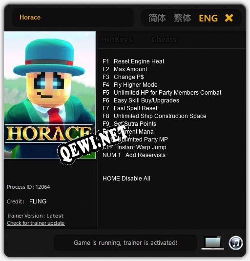 Horace: Читы, Трейнер +13 [FLiNG]
