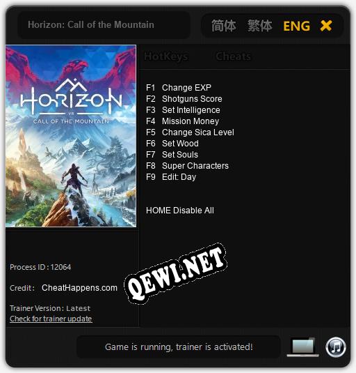 Horizon: Call of the Mountain: ТРЕЙНЕР И ЧИТЫ (V1.0.64)