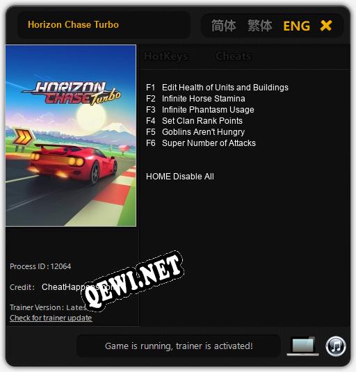 Horizon Chase Turbo: Читы, Трейнер +6 [CheatHappens.com]