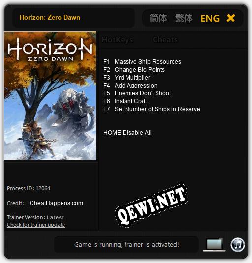 Horizon: Zero Dawn: Читы, Трейнер +7 [CheatHappens.com]