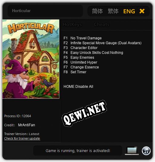 Трейнер для Horticular [v1.0.1]