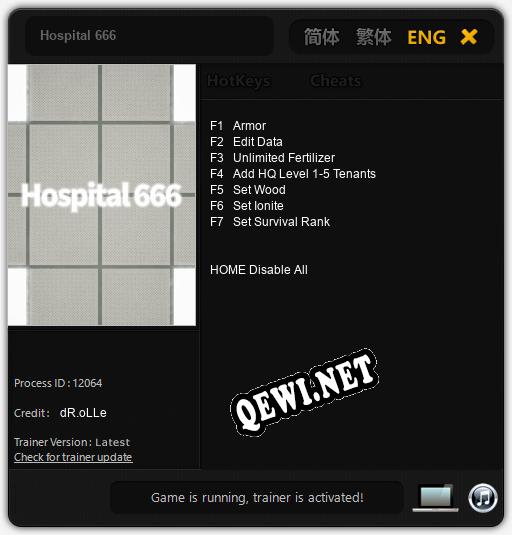 Hospital 666: Трейнер +7 [v1.7]