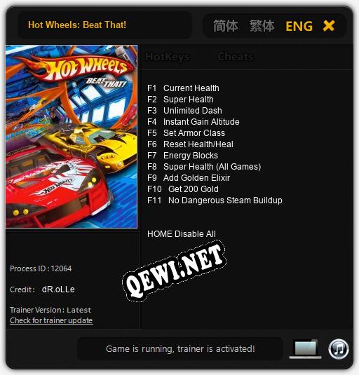 Hot Wheels: Beat That!: ТРЕЙНЕР И ЧИТЫ (V1.0.89)