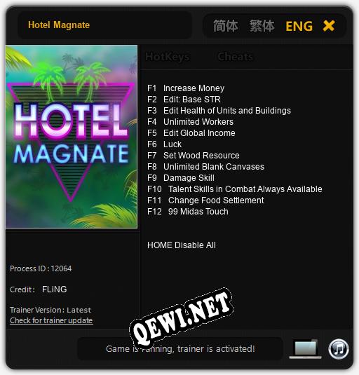 Трейнер для Hotel Magnate [v1.0.5]