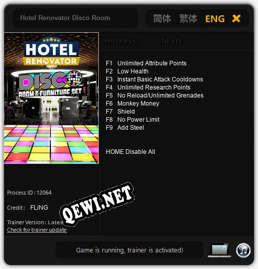 Hotel Renovator Disco Room: Читы, Трейнер +9 [FLiNG]
