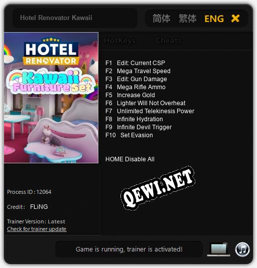 Трейнер для Hotel Renovator Kawaii [v1.0.7]