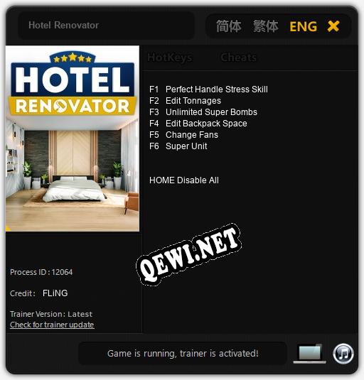 Hotel Renovator: ТРЕЙНЕР И ЧИТЫ (V1.0.36)