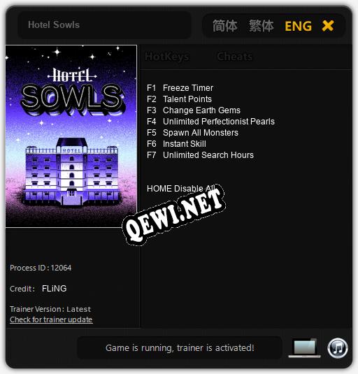 Hotel Sowls: ТРЕЙНЕР И ЧИТЫ (V1.0.89)