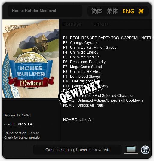 House Builder Medieval: Трейнер +15 [v1.3]