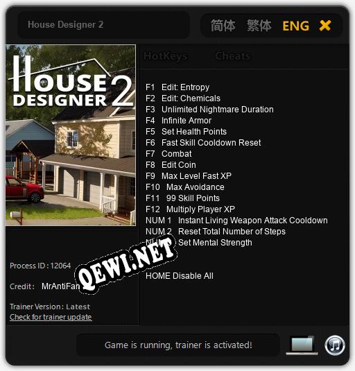 Трейнер для House Designer 2 [v1.0.9]