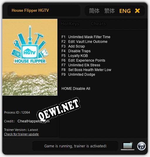 House Flipper HGTV: Трейнер +9 [v1.5]