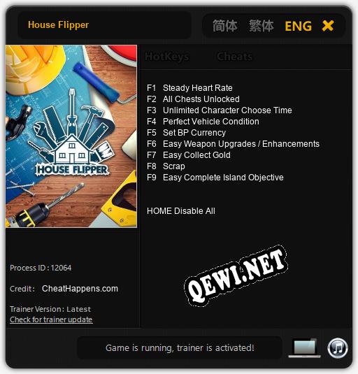 House Flipper: Читы, Трейнер +9 [CheatHappens.com]