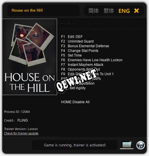 Трейнер для House on the Hill [v1.0.3]