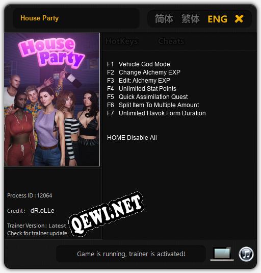 House Party: ТРЕЙНЕР И ЧИТЫ (V1.0.9)