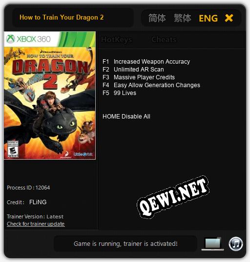 How to Train Your Dragon 2: ТРЕЙНЕР И ЧИТЫ (V1.0.64)
