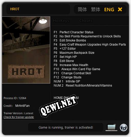 HROT: Трейнер +14 [v1.2]