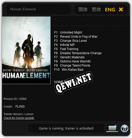 Human Element: Трейнер +10 [v1.6]