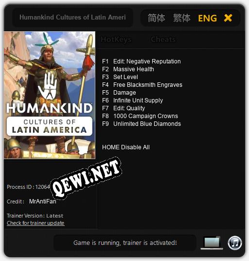 Трейнер для Humankind Cultures of Latin America [v1.0.4]