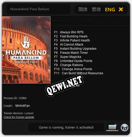 Humankind Para Bellum: Читы, Трейнер +11 [MrAntiFan]