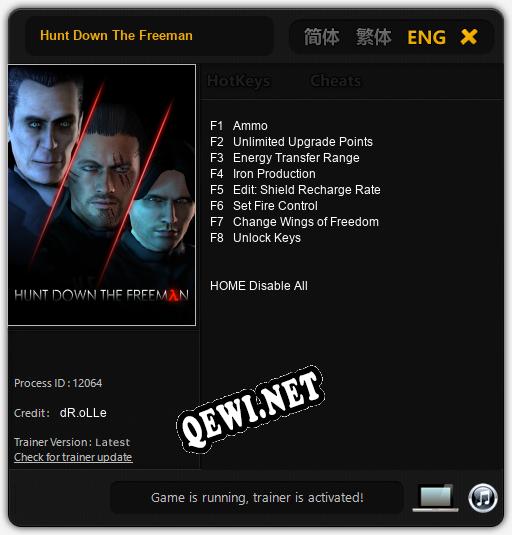 Hunt Down The Freeman: Читы, Трейнер +8 [dR.oLLe]