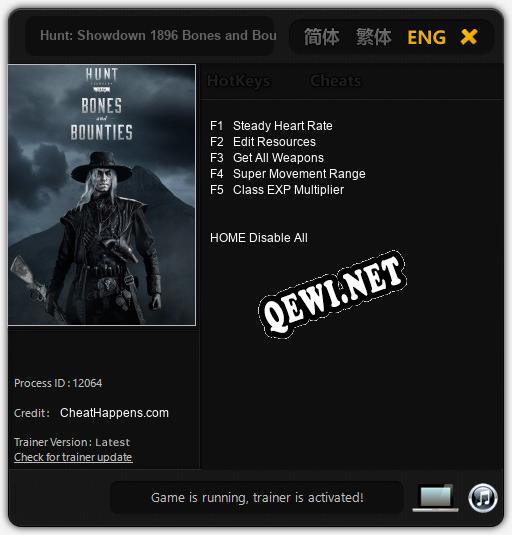 Hunt: Showdown 1896 Bones and Bounties: ТРЕЙНЕР И ЧИТЫ (V1.0.67)