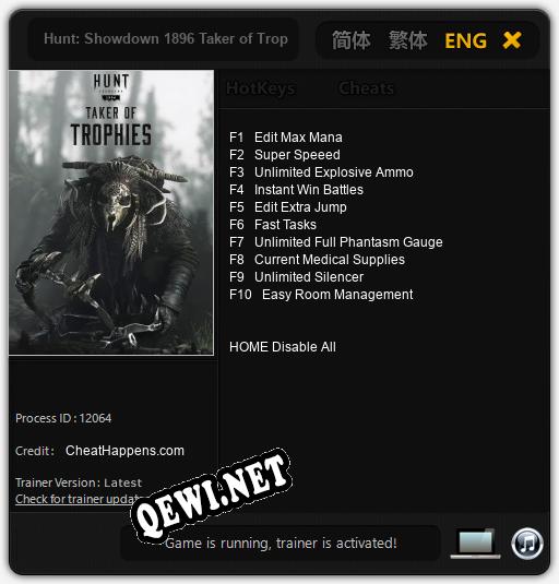 Hunt: Showdown 1896 Taker of Trophies: Трейнер +10 [v1.4]