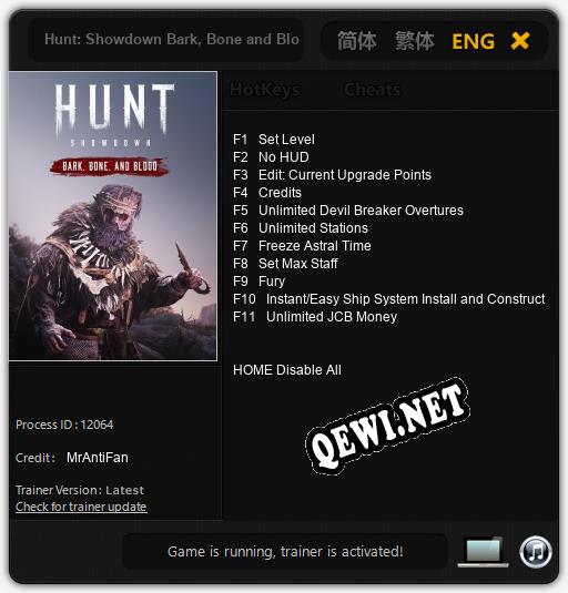 Hunt: Showdown Bark, Bone and Blood: ТРЕЙНЕР И ЧИТЫ (V1.0.98)