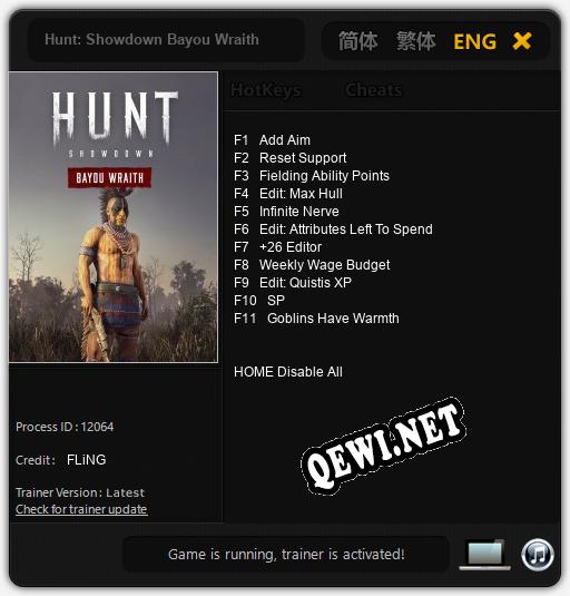 Hunt: Showdown Bayou Wraith: Трейнер +11 [v1.7]