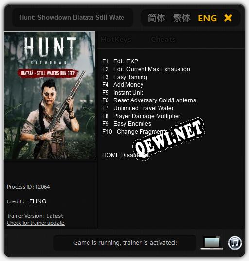 Трейнер для Hunt: Showdown Biatata Still Waters Run Deep [v1.0.8]