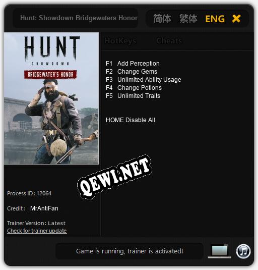 Hunt: Showdown Bridgewaters Honor: ТРЕЙНЕР И ЧИТЫ (V1.0.31)