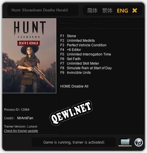 Трейнер для Hunt: Showdown Deaths Herald [v1.0.4]