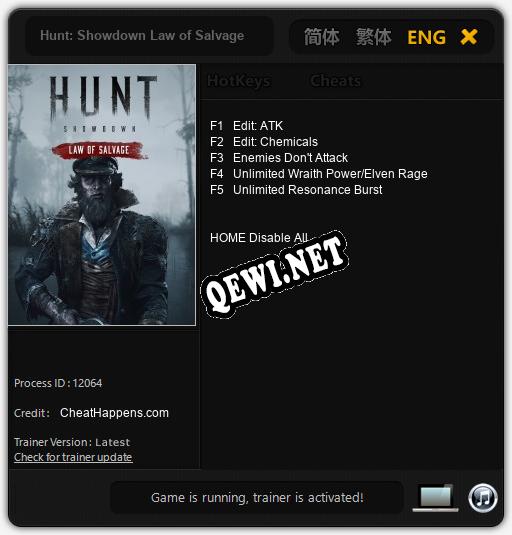 Hunt: Showdown Law of Salvage: Трейнер +5 [v1.1]
