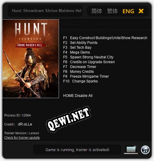 Трейнер для Hunt: Showdown Shrine Maidens Hell [v1.0.7]