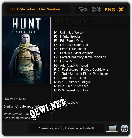 Hunt: Showdown The Phantom: ТРЕЙНЕР И ЧИТЫ (V1.0.9)