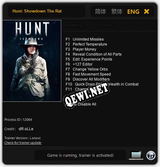 Hunt: Showdown The Rat: ТРЕЙНЕР И ЧИТЫ (V1.0.22)