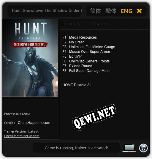 Hunt: Showdown The Shadow Under the Cowl: Читы, Трейнер +8 [CheatHappens.com]