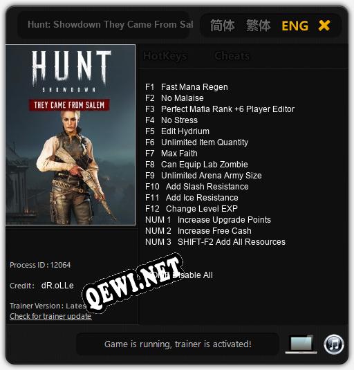 Трейнер для Hunt: Showdown They Came From Salem [v1.0.2]