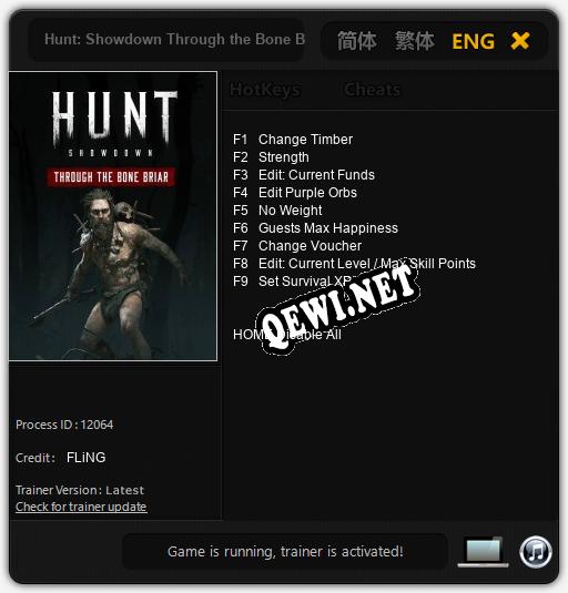 Hunt: Showdown Through the Bone Briar: Трейнер +9 [v1.8]