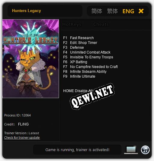 Hunters Legacy: Трейнер +9 [v1.6]