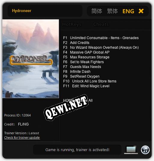 Hydroneer: ТРЕЙНЕР И ЧИТЫ (V1.0.34)