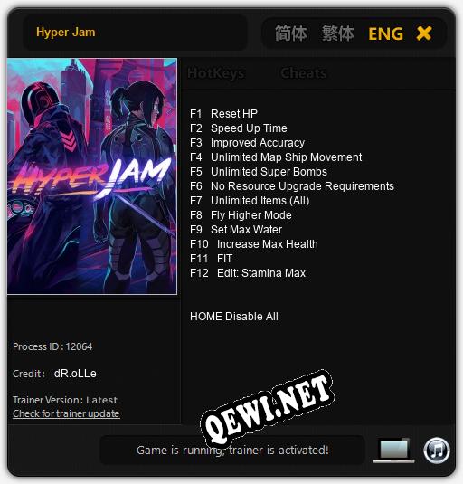 Hyper Jam: ТРЕЙНЕР И ЧИТЫ (V1.0.79)