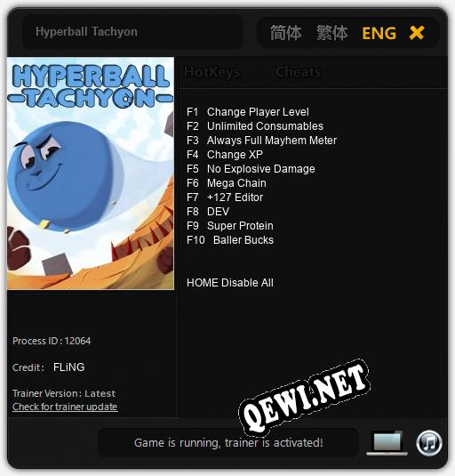 Hyperball Tachyon: Читы, Трейнер +10 [FLiNG]
