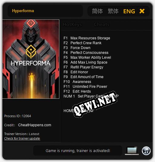 Hyperforma: Трейнер +13 [v1.8]