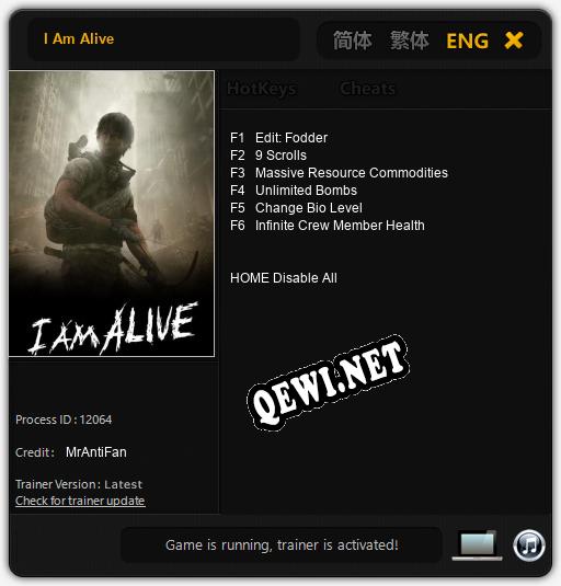 I Am Alive: ТРЕЙНЕР И ЧИТЫ (V1.0.87)