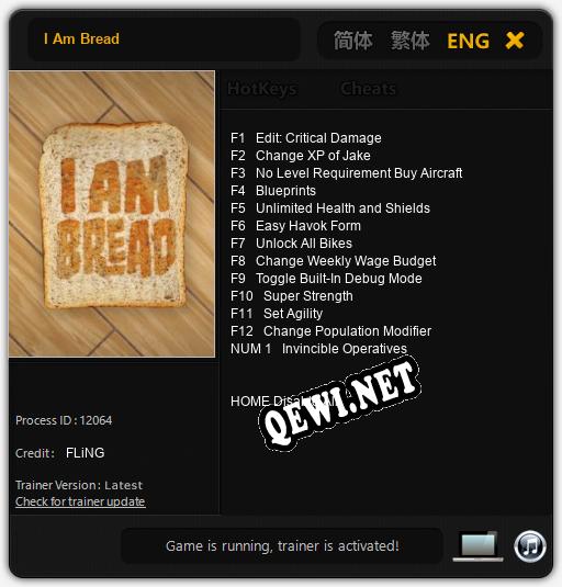 I Am Bread: Трейнер +13 [v1.2]