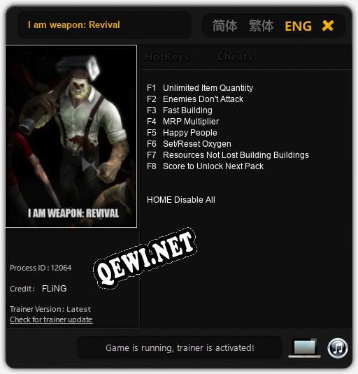 I am weapon: Revival: Трейнер +8 [v1.7]